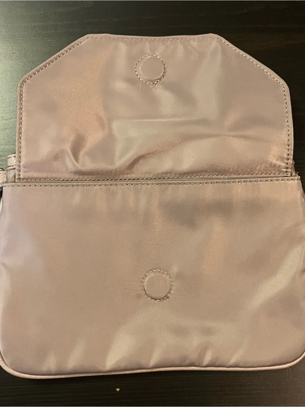 Rachel Zoe Light Lavender Taupe Nylon Wristlet Clutch